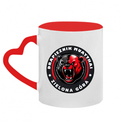 Kubek z uchwytem w kształcie serca dwokolorowy muaythai