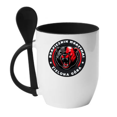 Kubek z ceramiczną łyżeczką muaythai