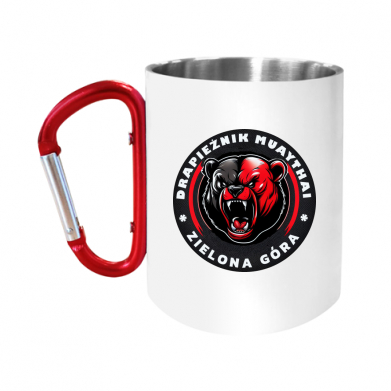 Kubek metalowy z uszkiem karabińczykiem muaythai - Muaythai Kubek metalowy z uszkiem karabińczykiem muaythai